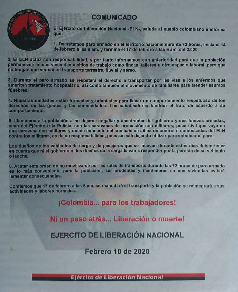 ELN PARO ARMADO