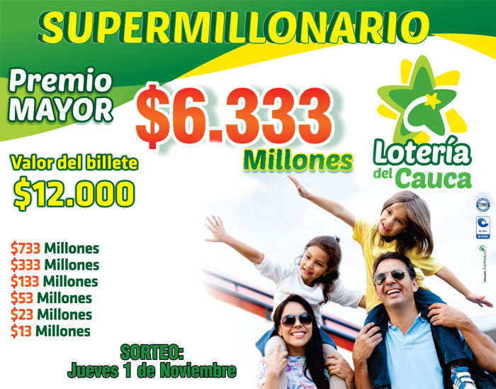 LOTERIA DEL CAUCA Super Millonario