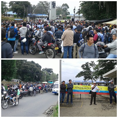 PROTESTA EN EL SENA CAUCA