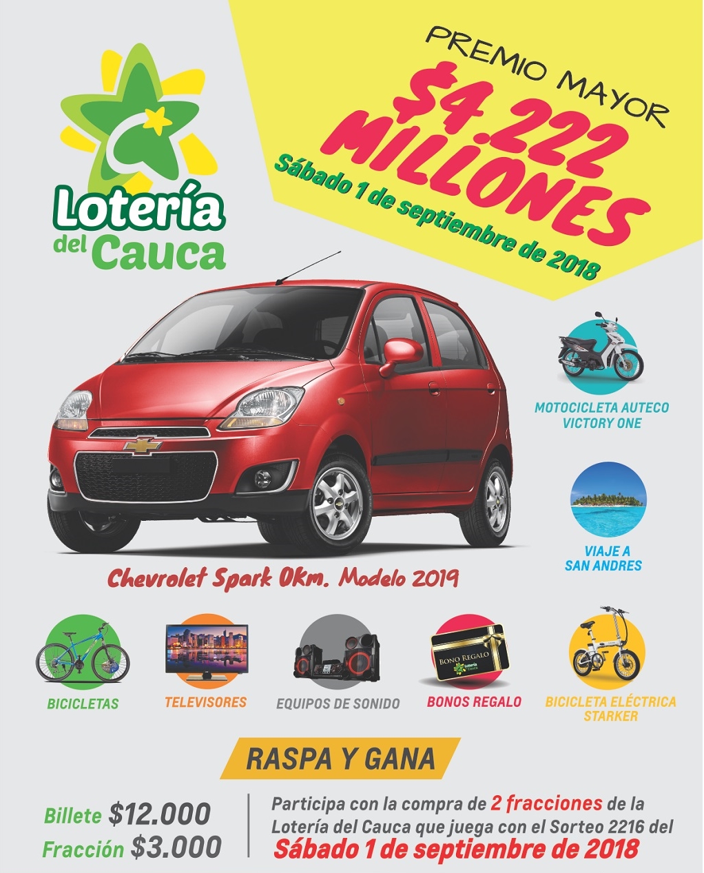 LOTERIA DEL CAUCA Premios