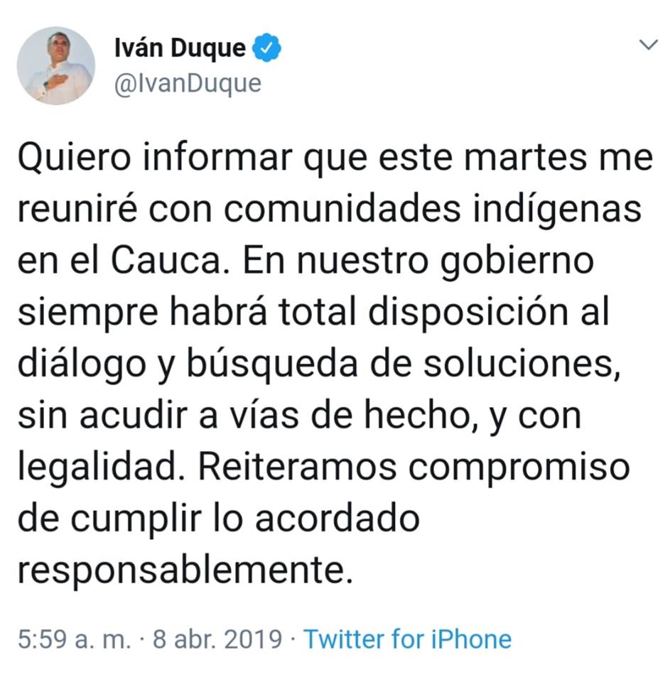 Presidente Duque Trino
