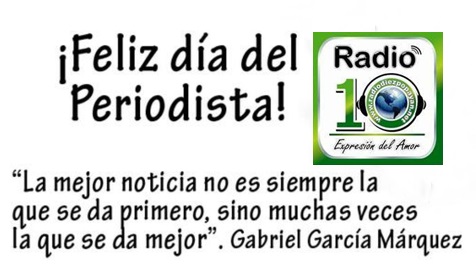 frase dia del periodista con logo