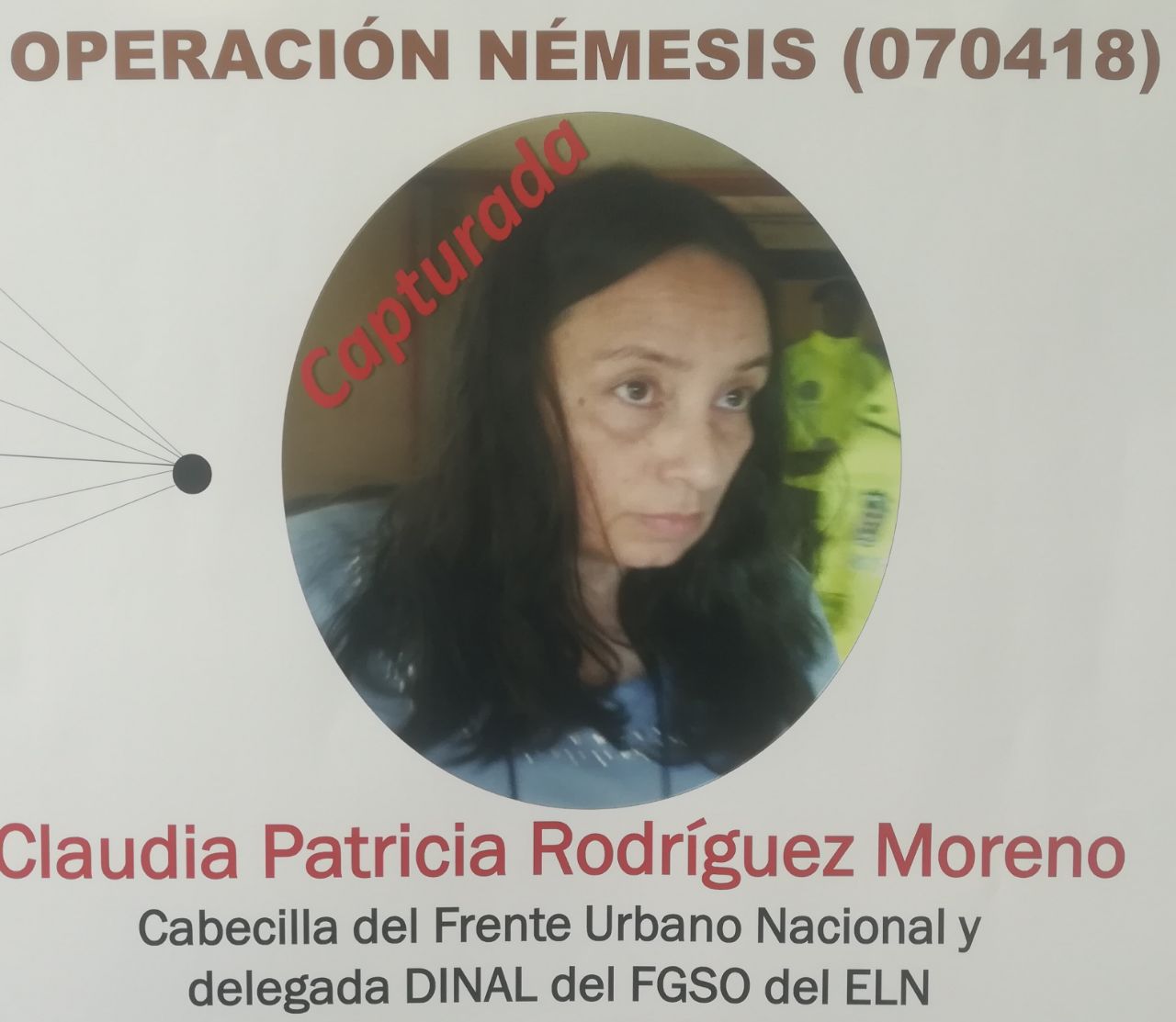 Claudia Patricia Rodriguez Capturada